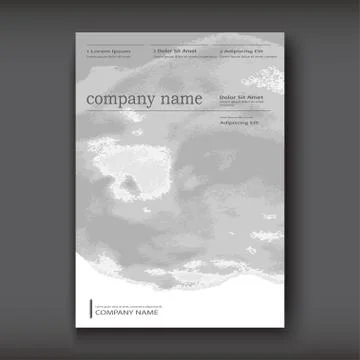 White grey gradient Watercolor explosion shape artistic covers d Illustrazione stock