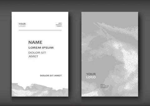 White grey gradient Watercolor explosion shape artistic covers d Stock Illustration