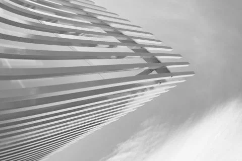 White grey line abstract structure modern minimalism architecture background Stock Photos