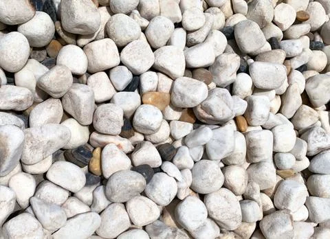 White grey pebbles background texture Stock Photos