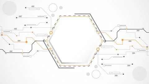 White grey polygon technology background abstract. Stock Illustration