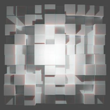 White grid cubes Stock Illustration