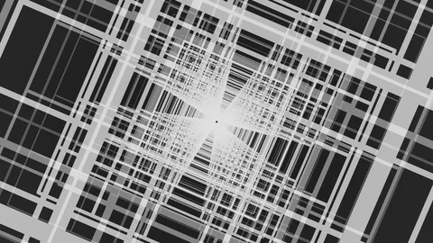 White Grid Lines Rotation Stock Footage 100407799