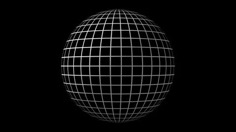 White grid sphere Stock Illustration