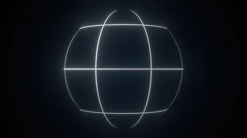 White grid sphere Stock Illustration