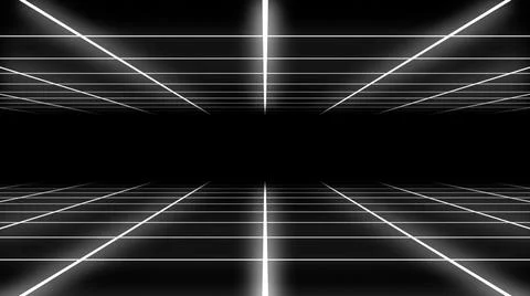 White grid surface on black background Illustration