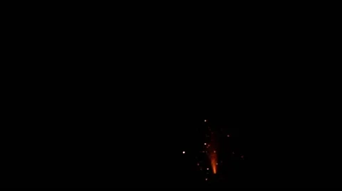 White ground firework spits and sizzles Vídeos de archivo 40211323