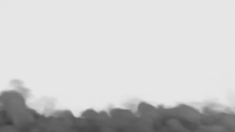 White ground smoke blowing bottom of frame on alpha background in 4K Stock Footage 237611181