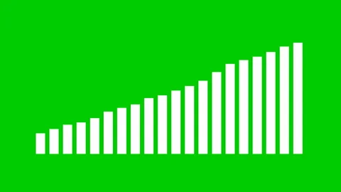 White growth chart 4 green Stock Footage 164648519