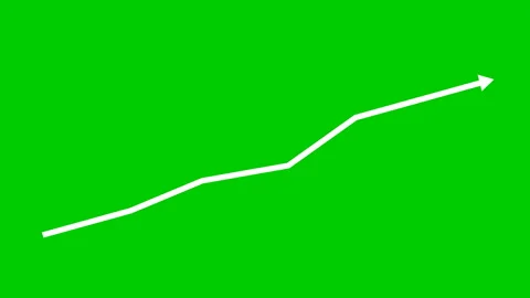 White growth chart arrow 2 green Stock Footage 164648430