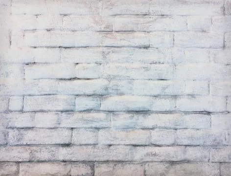 White grunge brick wall background Stockfoto's