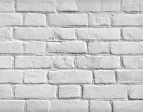White grunge brick wall background Foto stock