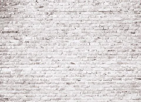 White grunge brick wall background. Painted texture Stock Photos