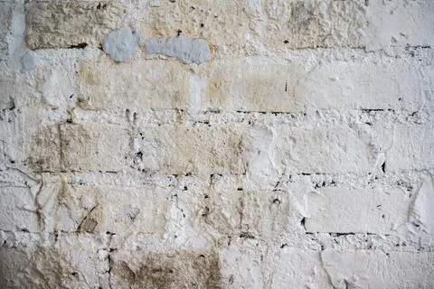 White grunge brick wall texture Stock Photos