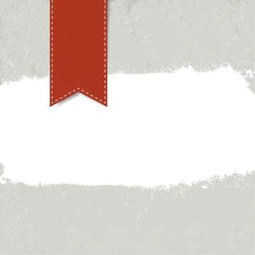 White grunge label on textured background with red tag. vector, eps10 Stock Illustration
