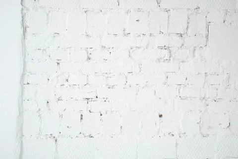 White grunge structural brick wall Stock Photos