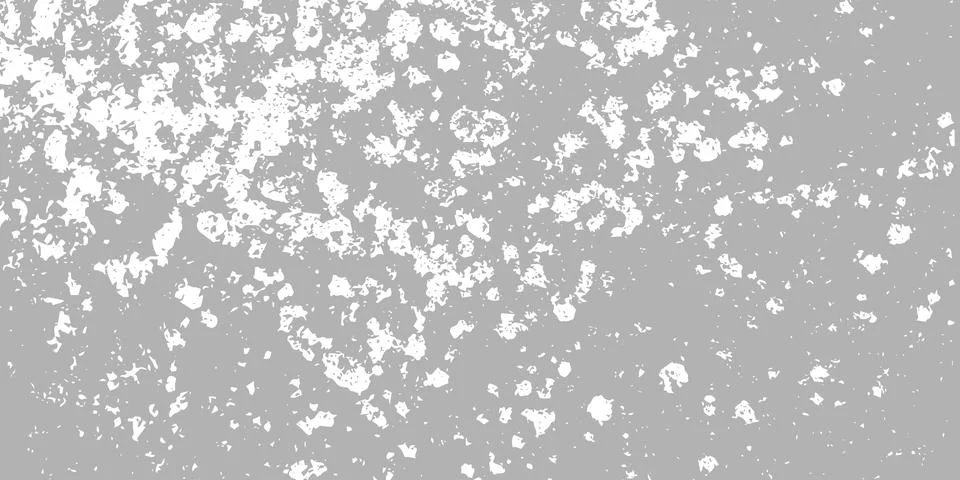 White grunge texture overlay on grey background. Weathered distressed vecto.. Stock Illustration