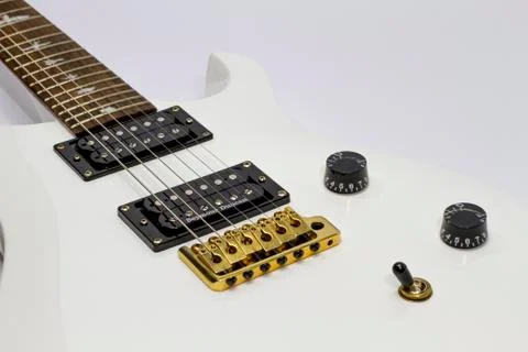 White Guitar Stock Photos