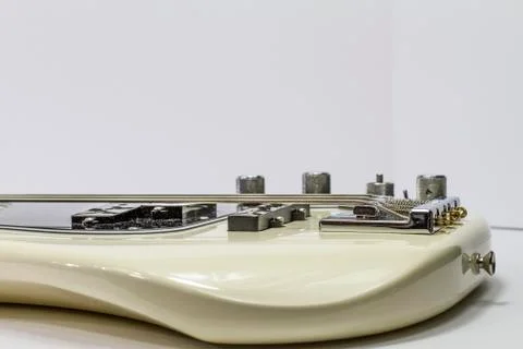 White Guitar Side Stock Photos