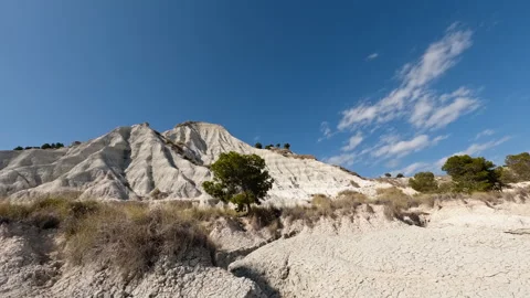 White gullies under blue sky. Stock Footage 241353331