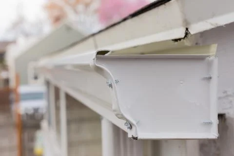 White gutter endcap Stock Photos