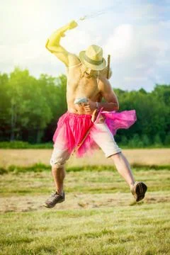 White guy with wings on his back. He displays bow with arrow. Cupid on Valent Stock Photos
