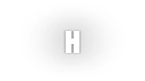 White h icon with shadow isolated on white background. Stock Footage 205586764