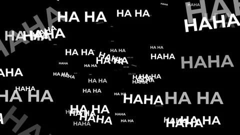 White HAHA text overlay animation with random floating motion. Stock Footage 333866987