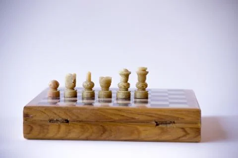 White half of a chess game Фото
