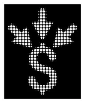 White Halftone Aggregate Payment Icon Stock Illustration