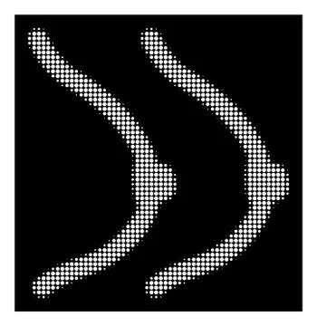 White Halftone Breast Icon Stock Illustration