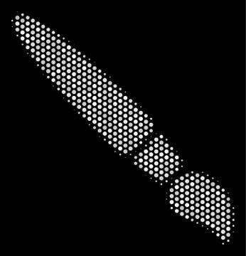 White Halftone Brush Icon イラスト素材