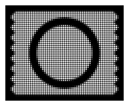 White Halftone Condom Pack Icon Stock-Illustration