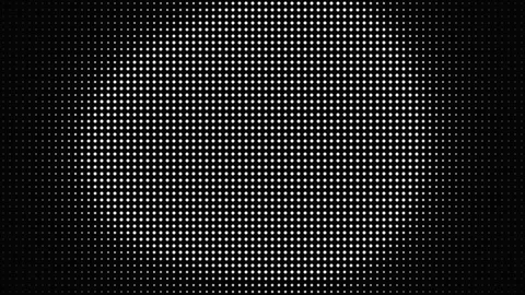 White halftone dot grid pattern on black background Stock Footage 335875048