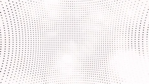 White halftone dot texture motion background, clean stipple pattern seamless loo Stock Footage 340498350