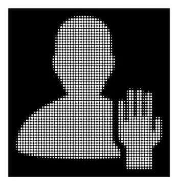 White Halftone Elector Icon Illustrazione stock