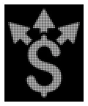 White Halftone Split Payment Icon 스톡 일러스트
