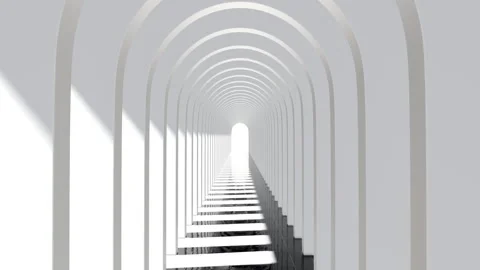 White Hallway Background Stock Footage 293929578