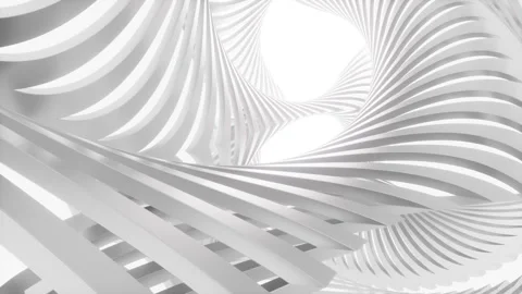 White hallway tunnel modern background, 3d rendering. Stock Footage 339315177
