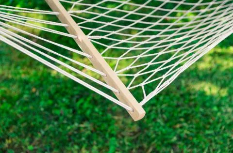 White hammock among the trees Stock Photos