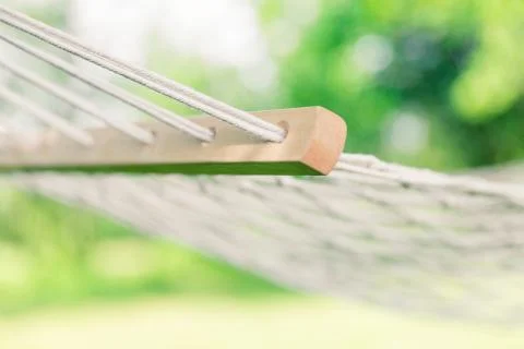 White hammock among the trees Stock Photos