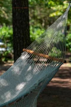 White hammock Foto stock