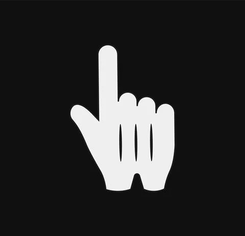 White hand cursor in glove Stock Illustration