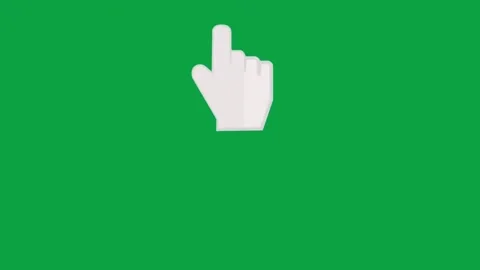 White hand cursor scrolling up and down animation on a green screen background Stock Footage 330881614