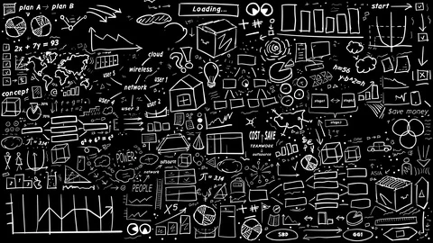 White hand drawn infographic pack Video stock 106716062