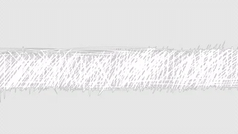 White hand-drawn line pattern with hatching on black screen. Stock Footage 312157941