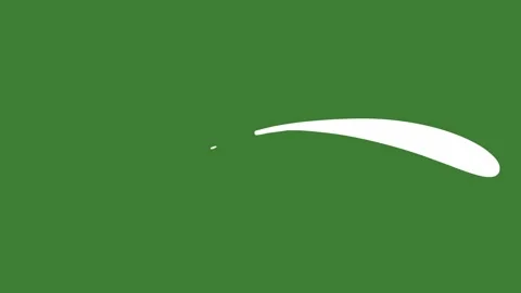 White Hand-Drawn Liquid Stroke Shape Elements on Green Screen Stock Footage 330467463