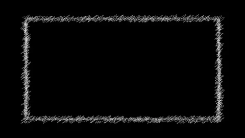 White hand drawn scribble rectangle frame seamless loop animation. Stock Footage 341362000