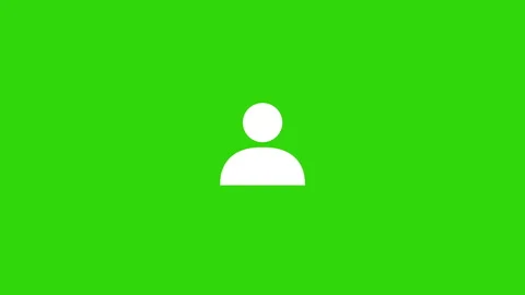 White hand drawn user icons appearing on green background Stock Footage 339827872