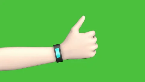 A white hand on a green background shows class, like.  hand gesture. Stock Footage 199434271
